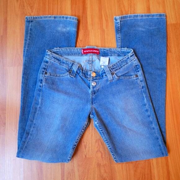 Levi’s Superlow Rise Womens Retro Jeans Size03 Junior Blue Denim 60s 70s Vintage - Picture 3 of 11